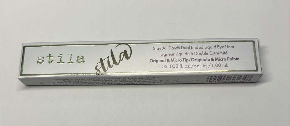 Stila Stay All Day Dual Ended Liquid Liner Original Micro Intense Black Mojito